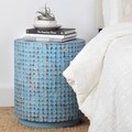 Shelby Blue Round Side Table