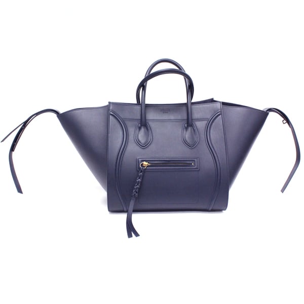 Celine \u0026#39;Phantom\u0026#39; Navy Smooth Leather Medium Luggage Tote Bag ...
