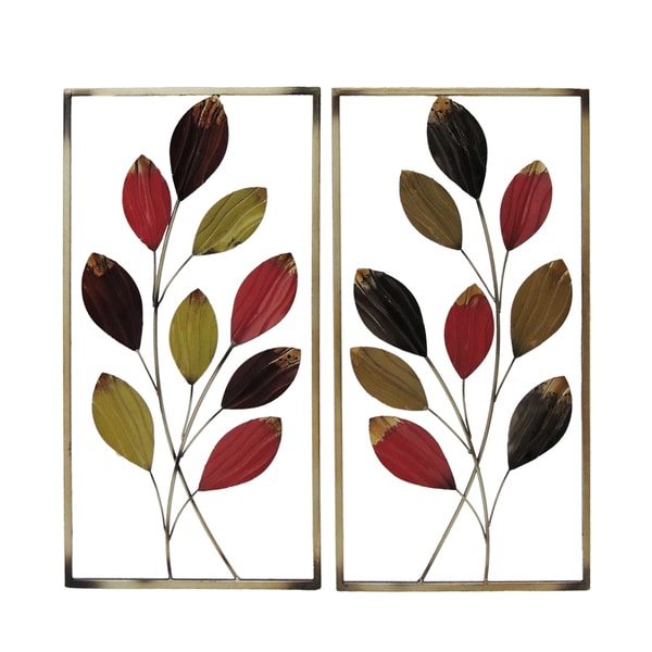 Gallerie Decor Leaf Branches Metal Wall Art (set Of 2) - 17270166 