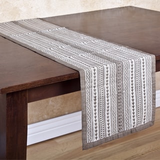 Ochre Patterned Handmade Table Runner (India)