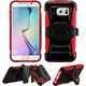 Insten Hard PC/  Silicone Dual Layer Hybrid Phone Case Cover with Holster For Samsung Galaxy S6 Edge