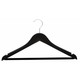 Espresso Finish Suit Hanger with Black Velvet Bar (Box of 25)