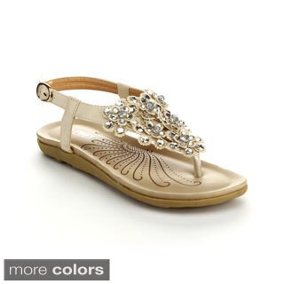 Via Pinky Women's Faye-16 Open Toe Rhinestone Sandals