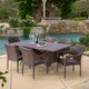 Christopher Knight Home Sinclair Outdoor 7-piece Wicker Dining Set
