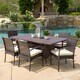 Christopher Knight Home Rudolph Outdoor 7-piece Wicker Dining Set with Cushions