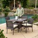 Christopher Knight Home Patterson Outdoor 5-piece Wicker Dining Set with Cushions