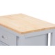 Baxton Studio Yonkers Contemporary Light Grey Kitchen Cart with Wood Top