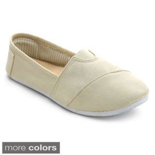 Forever Women's WT291 Round Toe Canvas Casual Flats