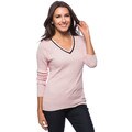 Dolores Piscotta Cable Vee Tennis Cashmere Sweater