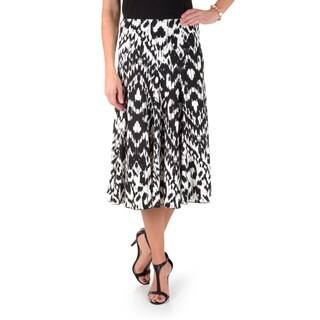 Timeless Comfort by Journee Women's Printed Flare Skirt