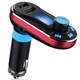 Patuoxun Red Bluetooth FM Transmitter Car Kit and Charger with SD Card/ USB Ports