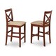 Dark Brown X-back Stool (Set of 2)