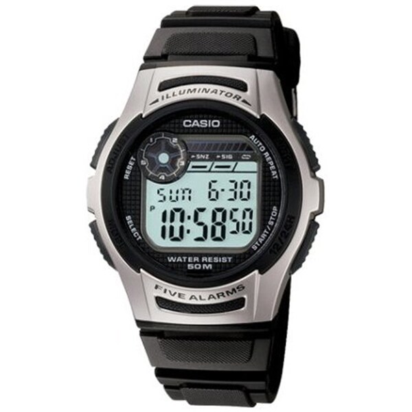 Casio Men's Illuminator W213-1AV Black Resin Quartz Watch
