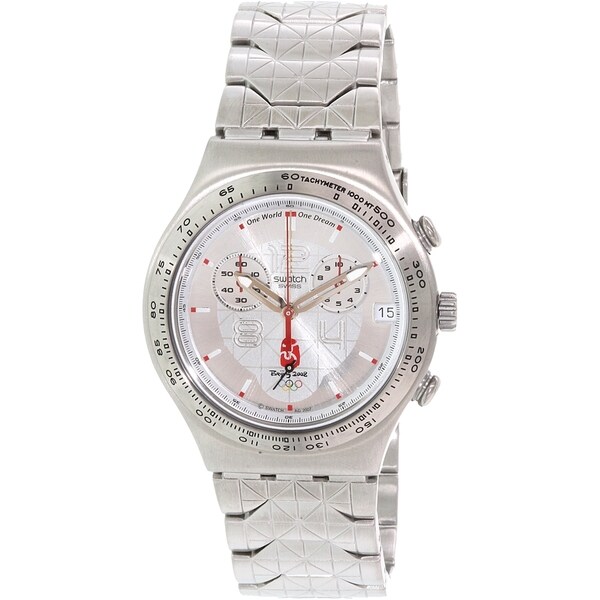 Swatch Men's Irony YCS496G Silver Stainless-Steel Swiss Quartz Watch