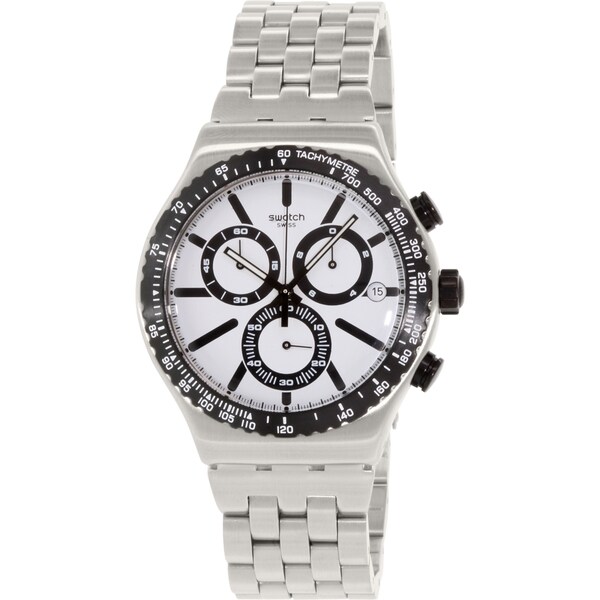 Swatch Men's Irony YVS416G Silver Stainless-Steel Swiss Quartz Watch