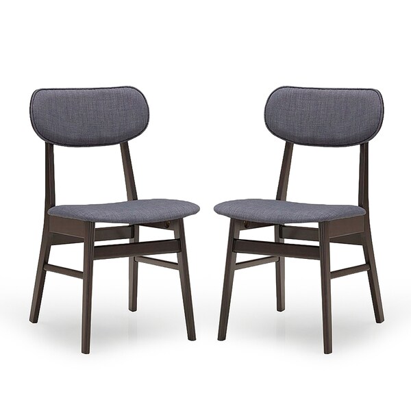 Set of 2 Montreal MidCentury Solid Wood Dining Chairs