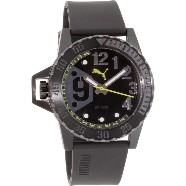 Puma Men's PU103761003 Black Rubber Quartz Watch