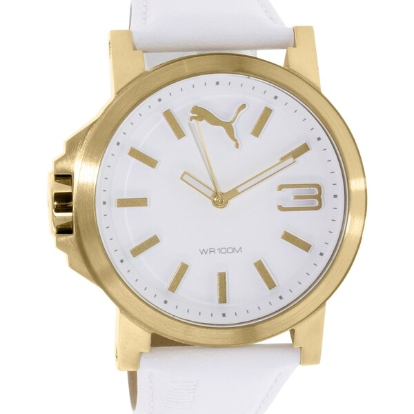 Puma Men's PU103462016 Gold Leather Quartz Watch