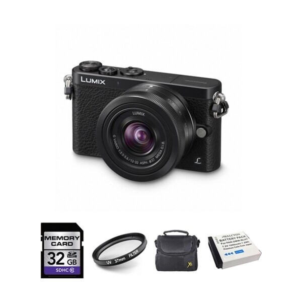 Panasonic Lumix DMC-GM1 Digital Camera with 12-32mm Lens and 2 Batteries/ 32GB Card Bundle