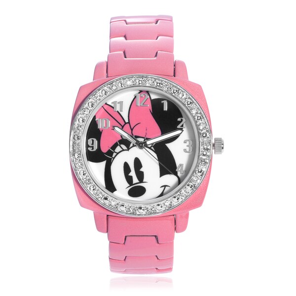 Disney Rhinestone Minnie Mouse Link Watch