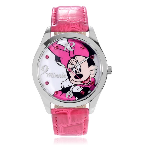 Disney Rhinestone Minnie Mouse Strap Watch