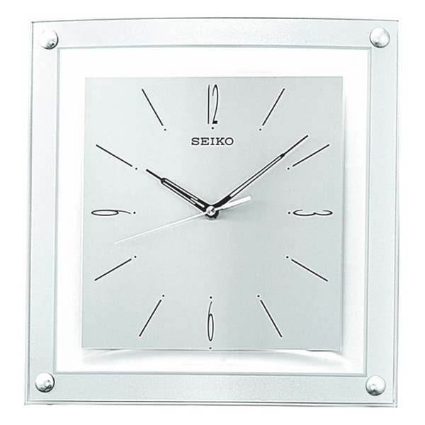 Seiko Quiet Sweep Second Hand Silvertone Metallic Case Wall Clock