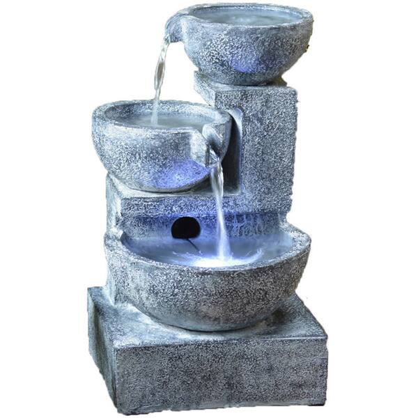 Solar Cascading Bowl Fountain with Water Pump Kit Overstock Shopping