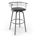 Amisco Turbo 26-inch Swivel Metal Counter Stool