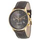 Edox Men's 'Les Vauberts' Stainless Steel Yellow Gold PVD Coated Swiss Quartz   Watch