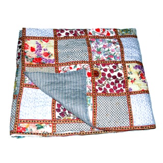 Organic Cotton Block Print Patchwork Quilt