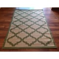Green Beige Pool Patio Deck Area Rug Area Rug (6'6 X 9'3)