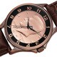 August Steiner Men's Japanese Quartz Kennedy Half Dollar Coin Leather Strap Watch