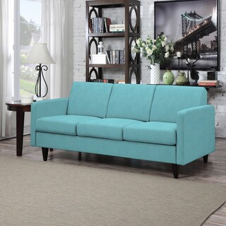 Portfolio Luca Turquoise Blue Linen SoFast Sofa