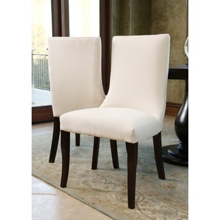 Abbyson Living Ibiza Ivory Linen Dining Chairs (Set of 2)