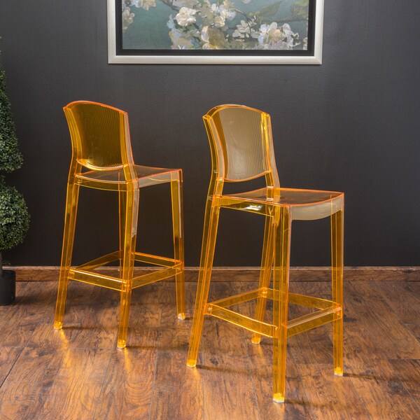 Christopher Knight Home Riley Transparent Barstool (Set of 2)