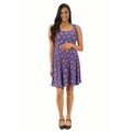 24/7 Comfort Apparel Women's Maternity Feather Print Sleeveless Tank Dress