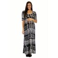 24/7 Comfort Apparel Women's Abstract Floral Print Maternity Maxi