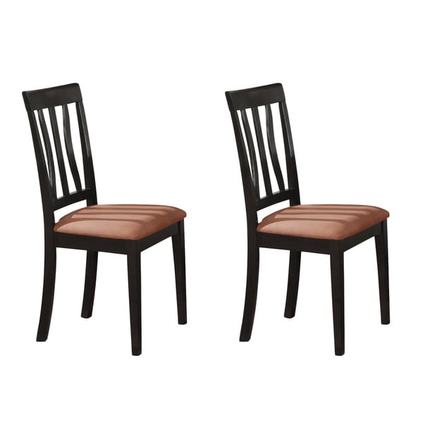 Black Cherry Finish Antique Kitchen Chair in Black and Cherry Finish