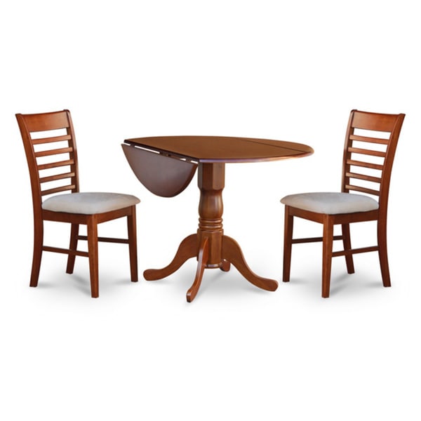 Saddle Brown Small Kitchen Table and 2 Chairs Dining Set  17325111  Oversto