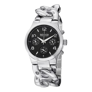 SO&CO New York Women's SoHo Quartz Stainless Steel Chain Bracelet Watch