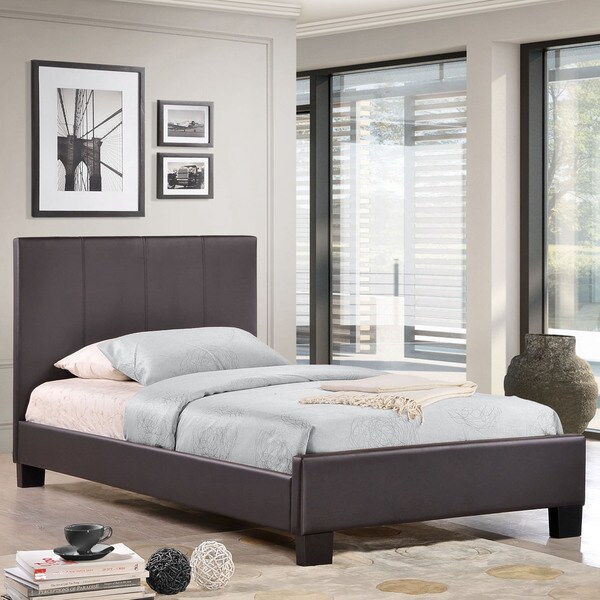 Apex Vinyl Bed Frame in Black