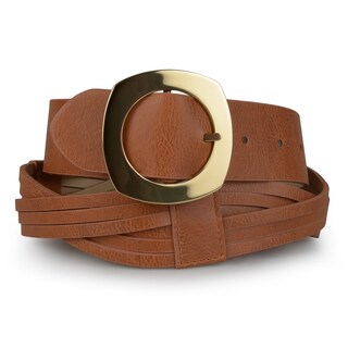 Journee Collection Women's Braided Faux Leather Belt