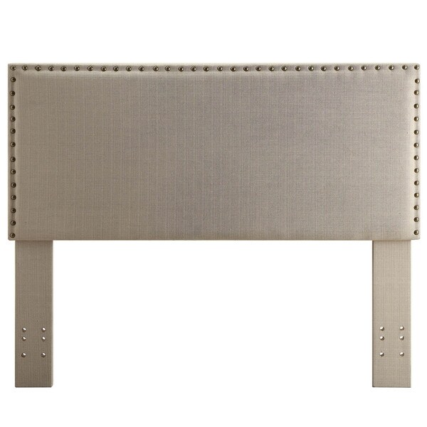 Leon Full/ Queen Convertible Button Tufted Linen Headboard 17330050