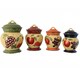 Harvest 4-piece Hand-painted Food Storage Canister Set