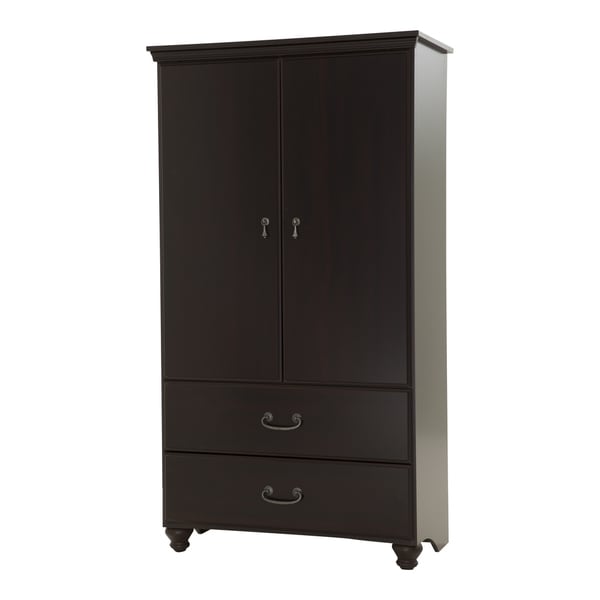 South Shore Dark Mahogany Noble Armoire with Drawers - Overstock 