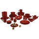 Vivo Red Beaded 45-piece Dinner Set