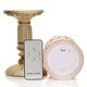 4.9-inch Flameless Roman Pillar Candle and Holder and Remote Control