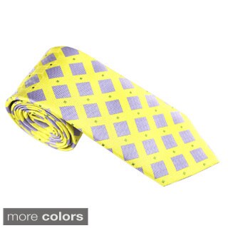 Elie Balleh Milano Italy EBNT356 Microfiber Checkered Neck Tie