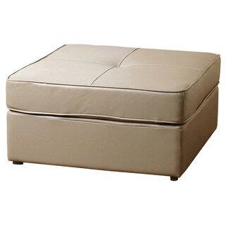 ABBYSON LIVING Capri Square Bonded Leather Ottoman