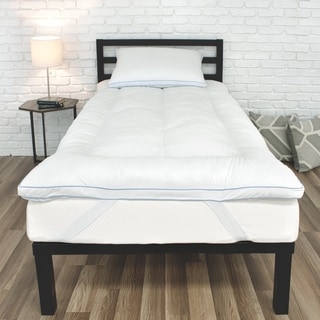 Back to College Twin/ Twin XL Gel Infused Memory Loft Deluxe Topper with Gel Bonus Pillow